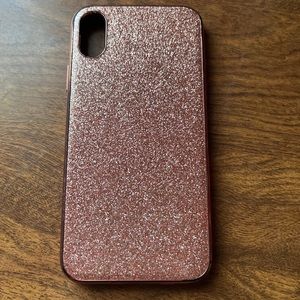 iPhone 10 pink glitter case